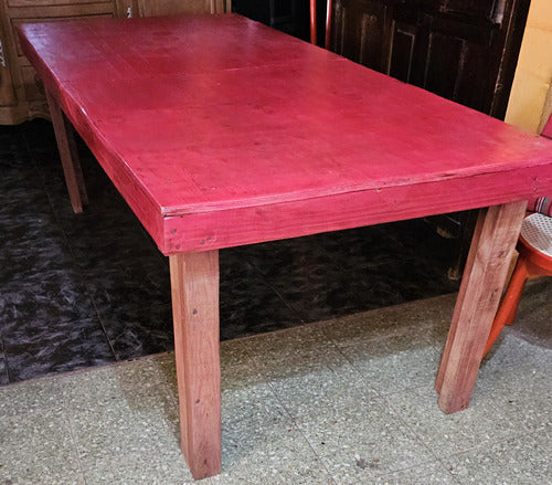 Mesa Rustica Confeccionada Con Pallets Pintada. 1