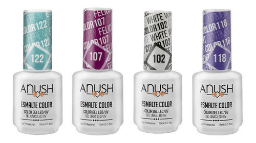 4 Esmaltes Semipermanentes X15ml Anush 0