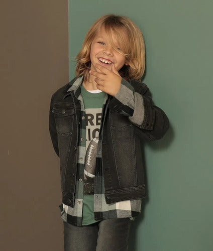 Mimo & Co. Chaqueta Niños Abrigo Denim Jr Berlin 1