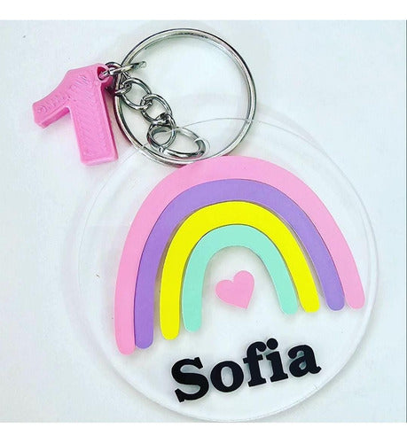 Rainbow Acrylic Keychains by [Brand Name] - Pack of 30 0