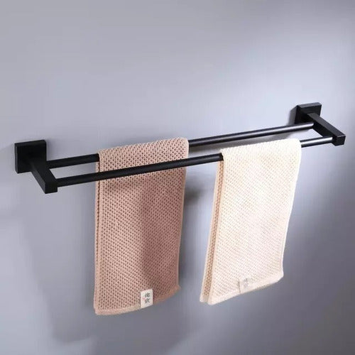 Towel Bar Double Aluminum 55cms 0