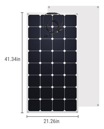 Panel Solar Semi-flexible De 50w 12v Elfeland Sin Rejilla 4