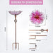 Comedero Mumtop Para Pajaros Flor Cristal Rosa - Estaca 78cm 3