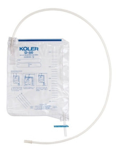 Koler Urine Collector Bag with Bottom Drain D50 - 10 Units 0