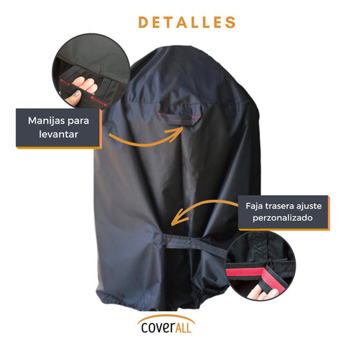 CoverALL Funda Gris Cubre Kamado De 90cm Diámetro Extra Large - Imper 3