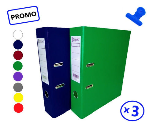 Dunson A4/Oficio PVC Reinforced Premium Colors x3 Bundle 1
