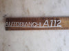 Autoblanchi A-112,anagrama,insignia By Abarth Metal,21cm 0