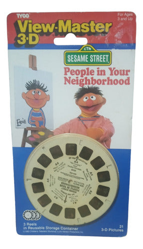 Vintage View Master Sesame Street Toy Blister 3 Reels E 0