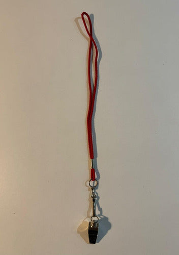 NQ Chrome Lifeguard Whistle with Neck Cord 3