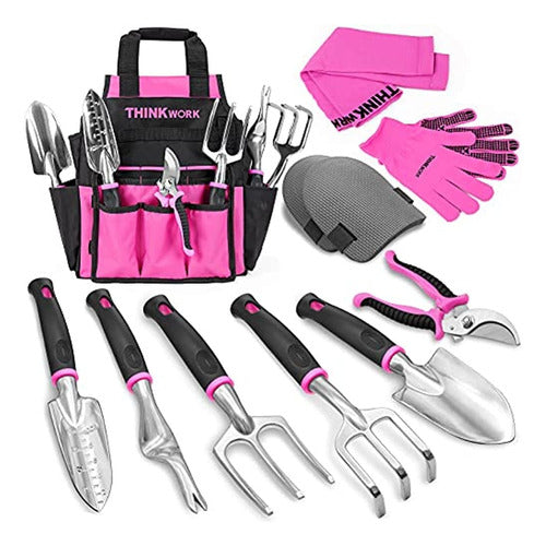 Thinkwork Charming Pink Garden Tools, Gardening Gifts for Women 0