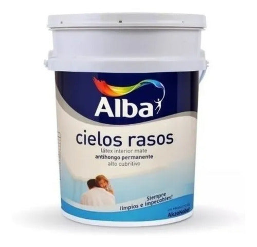 Alba Albalatex Cielorraso 20 Lts + Rodillo 1