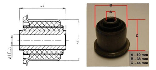 Buje Bastidor Inf Vw Santana 87-91 0