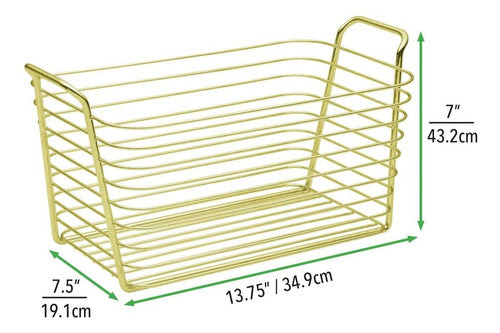 MDesign Storage Basket with Integrated Handles for Organizing Hand Soaps 4