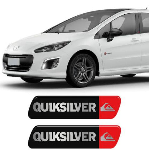 Par Emblemas Insignias Lateral Peugeot Quicksilver 2