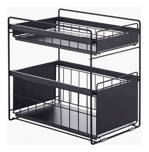 Carolinas Store Metal Expandable Organizer 2 Levels for Home 0