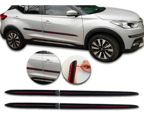 Kenny Nissan Kicks 2019 Bumper Trim Red Stripes 3M 2