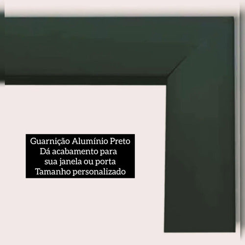 Guarnicao Alumínio Preto Para Janela De 1.00x1.00 0