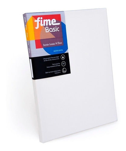 Set of 3 White Primed Stretched Canvases 50x70 cm - FIME 2