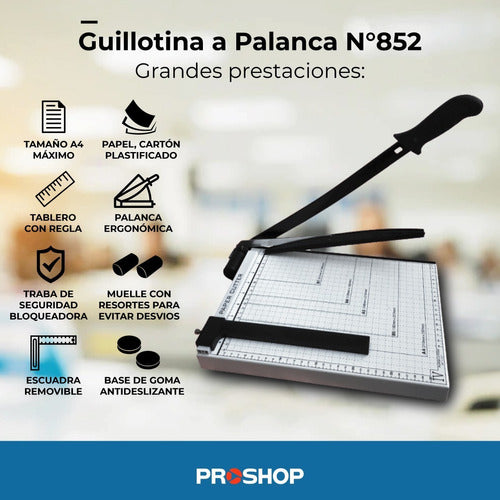 Cizalla Guillotina Palanca Corta Papel Trimmer A4 32cm 2019 3