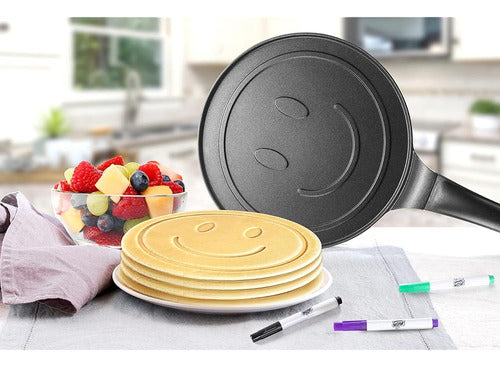 Xl Smiley Face Pancake Pancake, Haz Panqueques Gigantes De 1 2