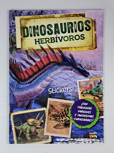 SORELLA LIBROS Dinosaurios Herbivoros - Libro Infantil Incluye Stickers 1