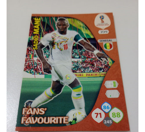 Panini Sadio Mané Fans Favourite Adrenalyn World Cup Russia 2018 Card 0