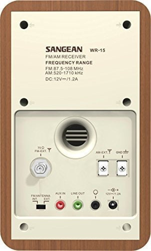 Radio Sangean Con Parte Superior De Madera Nogal 1