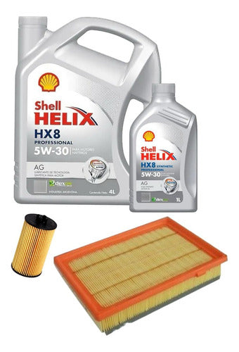 Shell Helix Hx8 Ag 5w30 + Chevrolet Tracker 1.8 Filter Kit 0