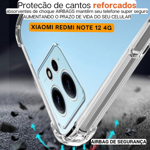 3in1 Xiaomi Redmi Note 12 Película + Capa + Película Câmera 3