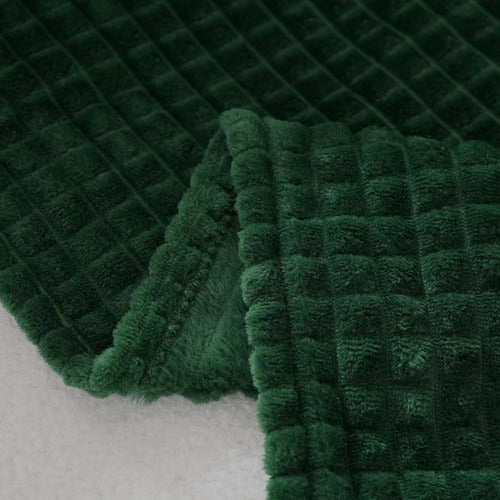 Puncuntex Soft Lightweight Polar Blanket Dark Green 152x127 Cm 5