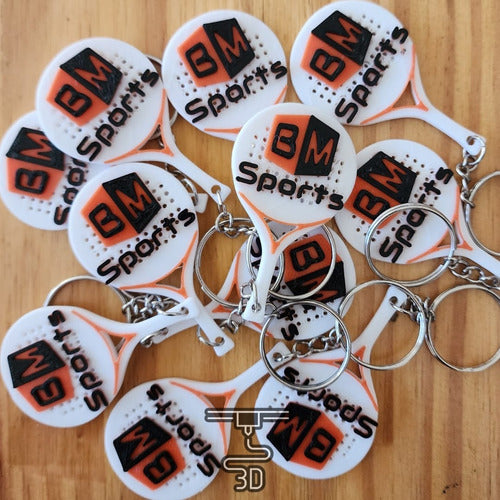 Personalized Paddle Palette 3D Logo Keychain x 50 3