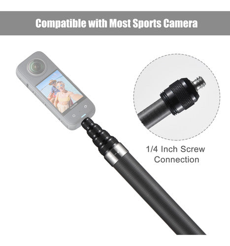 Suporte Portátil Para Câmera Selfie Stick Insta360 Carbon X2 4