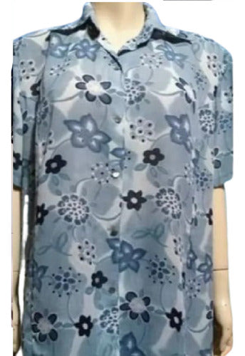 Generic Camisa Crepe Talle 2XL Grande Especial Estampada 0