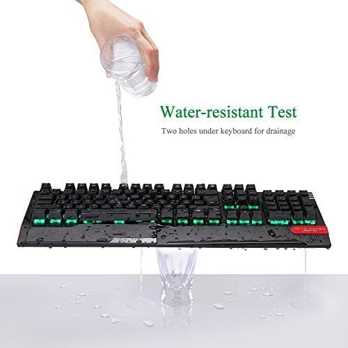 Langtu Gaming Mechanical Keyboard with 104 Keys Waterproof 4