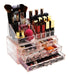 Organizador Rosa Maquillaje Acrílico Diamante 4 Caj + 16 Div 0