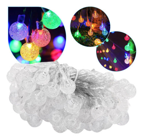 Multicolor LED Ball String Lights 28 Balls 5m Plug A220V 0