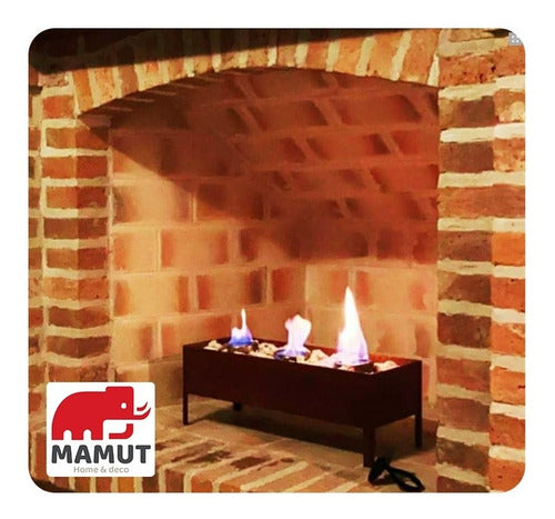 Mamut Iron Fire Pit with 3 Burners and Volcanic Rocks 50cm 3