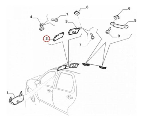 Para Quebra Sol Motorista Espelho Original Fiat Strada 2014 7