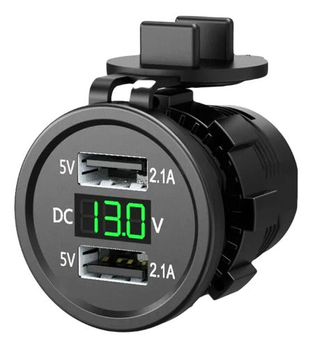 USB Charger Voltmeter 5V 2.1A 12V DC Continuous (Choose LED) 15