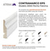 Atrim Contramarco PVC EPS Paloma 70 Mm White Strip 2.5 M 1