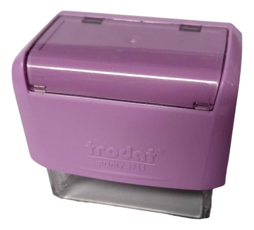 Trodat Printy 3911 Self-Inking Stamp with 2 Lines 0