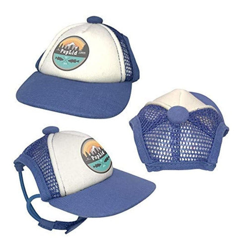 Puplid Trucker Hats for Dogs (XXS) (Blue, Bear) Div 2