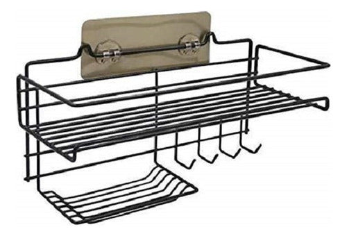 MAUMAU OBJETOS Metal Rack Organizer - Adhesive Shower Shelf 0