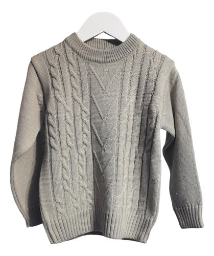 Solid Wool Sweater, Round Neck. Sizes 4-16 12