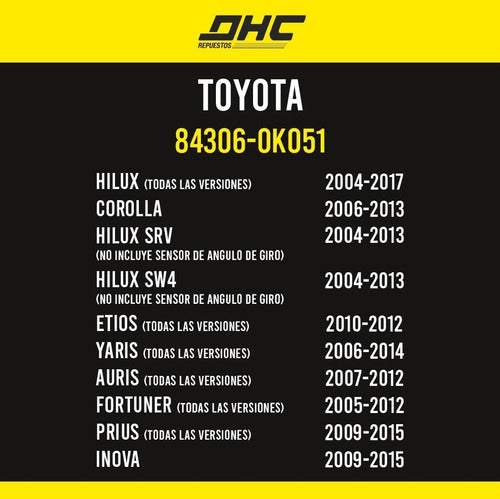 OHC Spiral Cable Airbag Toyota Hilux 2014 843060K051 2