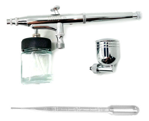 Hobbykits Double Action 0.3mm Airbrush with Droplet Pipette for Acrylics 0