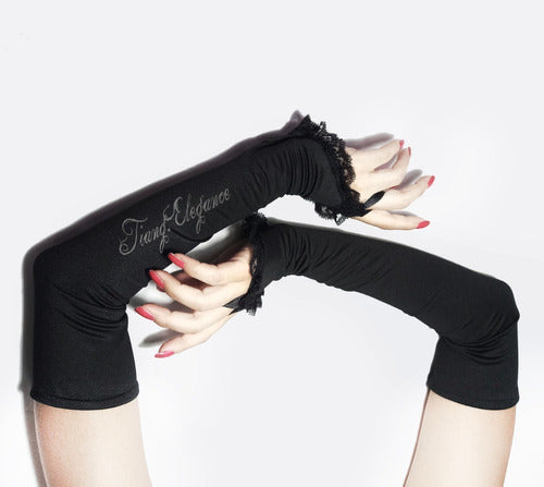 Goth Rock Gothic Fingerless Gloves MITTENS Ye008 1