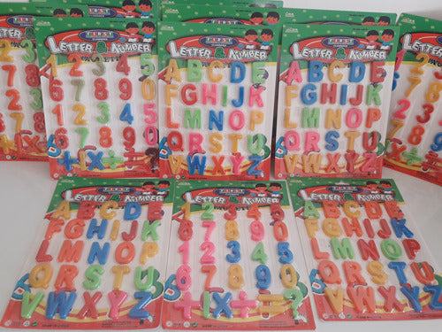 Combo Letras Y Números Infantiles Magnéticos Multicolores 1