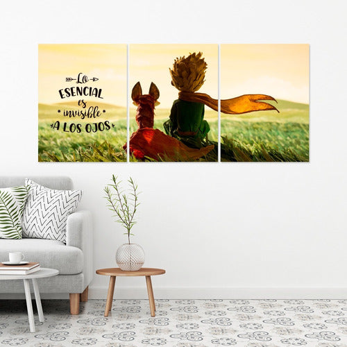 Etznab Manik Combo Triptych The Little Prince and 25cm Clock 0