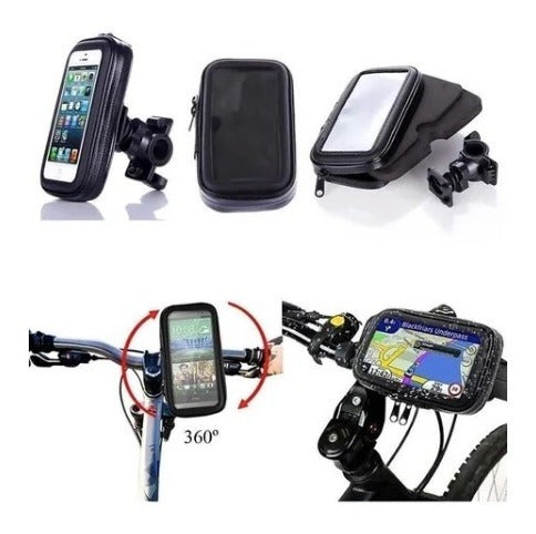 Soporte Funda Porta Gps Celular Moto Bici Impermeable 6